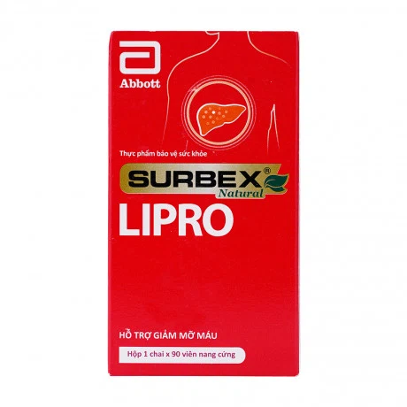 Thực phẩm bảo vệ sức khỏe Surbex Natural Lipro (Hộp 90 viên)