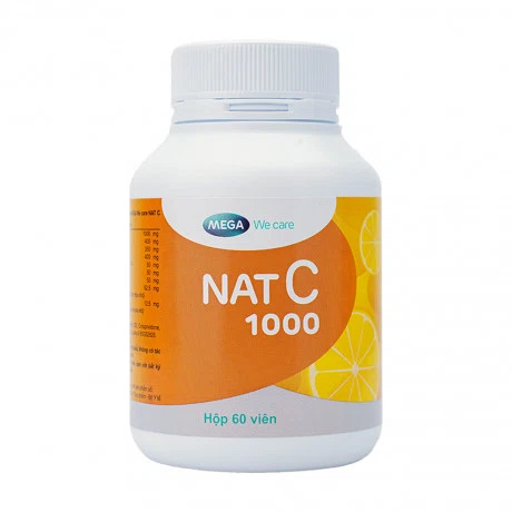 Viên bổ sung Vitamin C Nat C 1000 (60 viên/lọ)