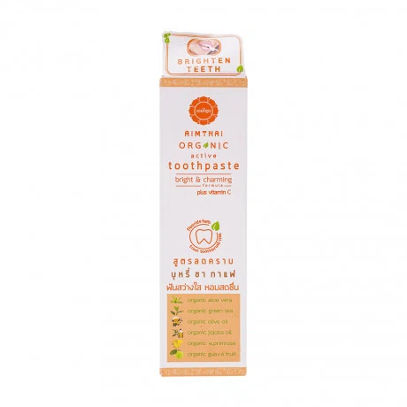 Kem đánh răng Aimthai Organic Thảo dược Công thức trắng răng bằng vitamin C (100g)