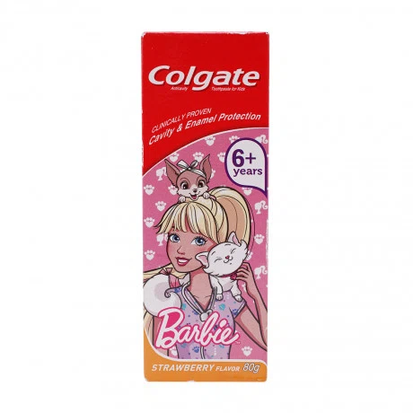 Kem đánh răng trẻ em Colgate Barbie hương dâu (80g)