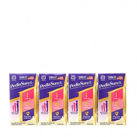 Abbott PediaSure Sua Nuoc Huong Vani Cho Tre 1-10 Tuoi 110ml (Loc/4 Hop)