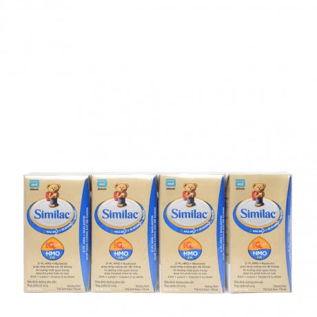 Sữa nước hương vani cho trẻ trên 1 tuổi Similac IQplus HMO (Lốc 4 hộp x 110ml)