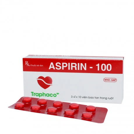 Aspirin 100mg (3 vi x 10 vien)