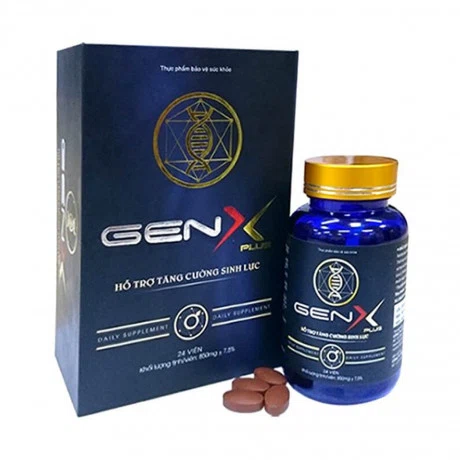 Gen X Plus Hỗ trợ tăng cường sinh lực, sức bền, cải thiện sinh lý nam (hộp 24 viên)