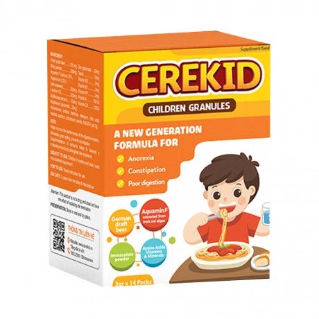 Cerekid thuc pham cho tre bieng an, tao bon (16 goi x 3gr)