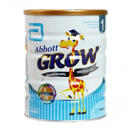 Sữa bột dành cho trẻ dưới 6 tháng tuổi Abbott Grow 1 (Hộp 900g)