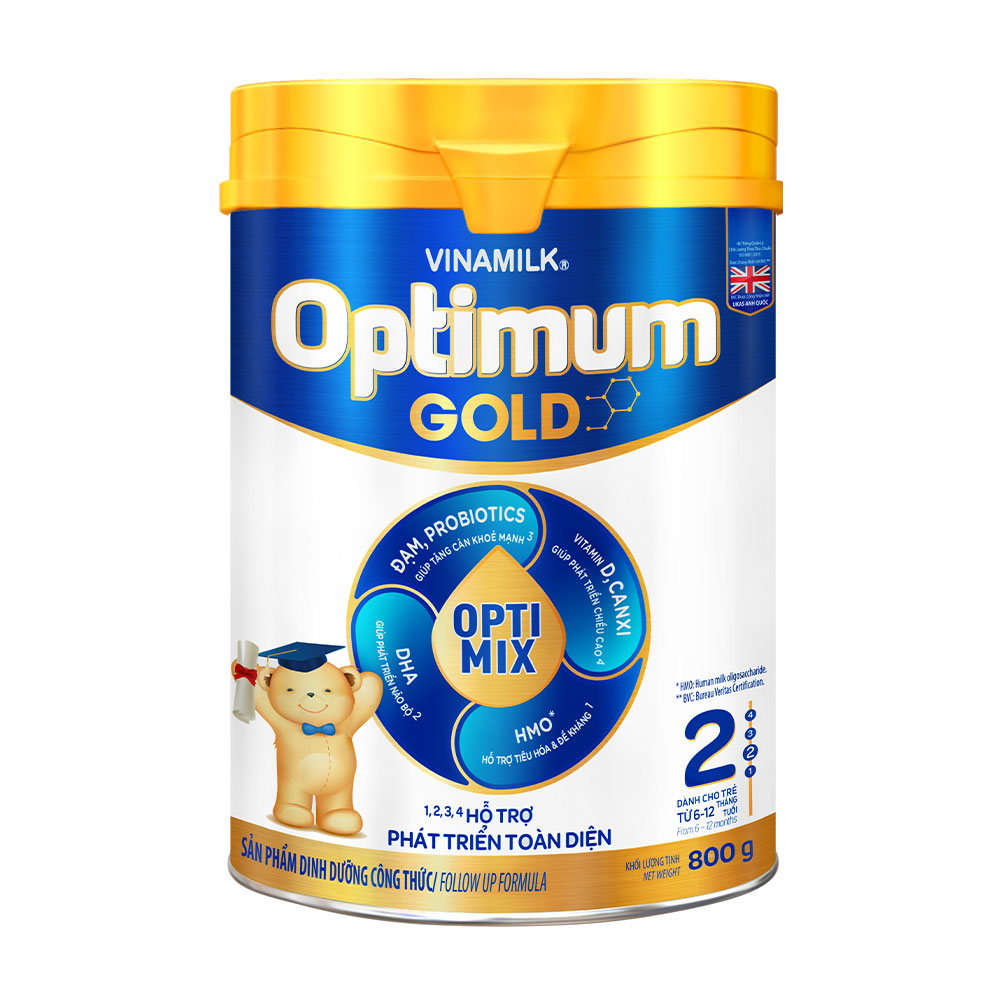 Sữa bột số 2 (6-12 tháng tuổi) Vinamilk Optimum Gold (hộp 800g)
