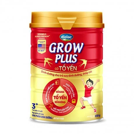 Sữa bột tổ yến 3 tuổi Dielac Grow Plus (hộp 850g)