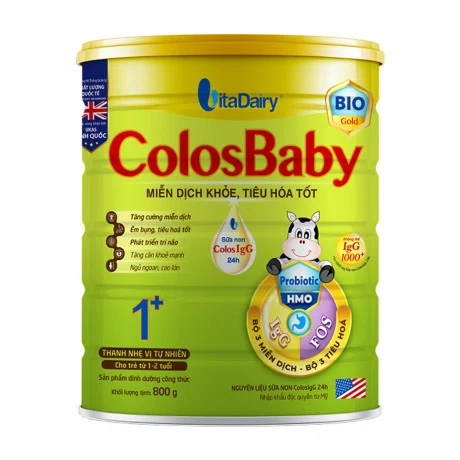 Sữa bột cho bé từ 1-2 tuổi ColosBaby BIO Gold 1+ (Hộp 800g)