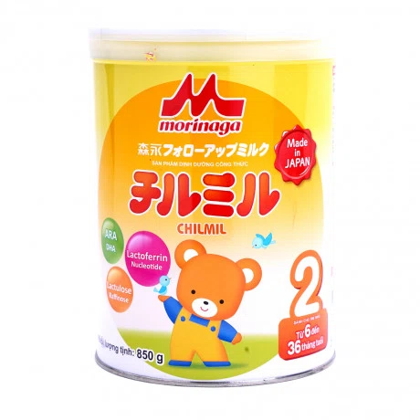 Sữa bột Morinaga số 2 Chilmil dành cho bé 6-36 tháng tuổi (Hộp 850g)