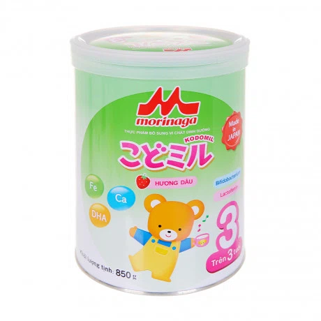 Morinaga Sua Bot So 3 Huong Dau  (3 Tuoi +) Hop 850g