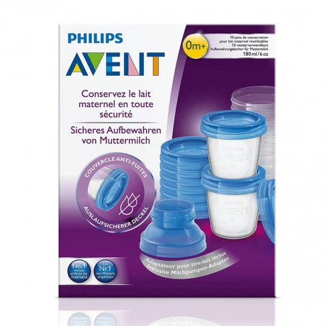 Philips Avent Coc Tru Sua Bang Nhua 180ml (10 Cai/Hop)