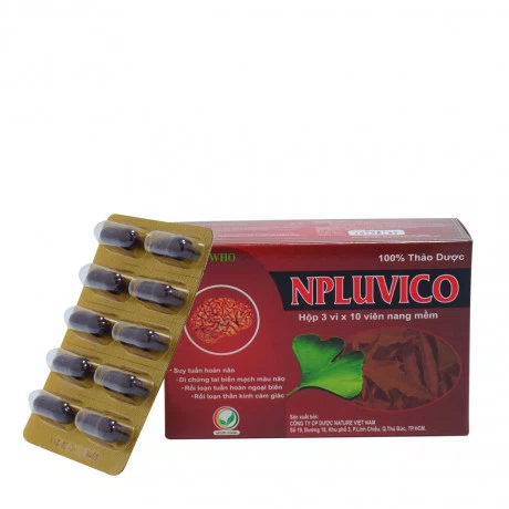 Hoạt huyết dưỡng não Npluvico (Hộp 3 vỉ x 10 viên)