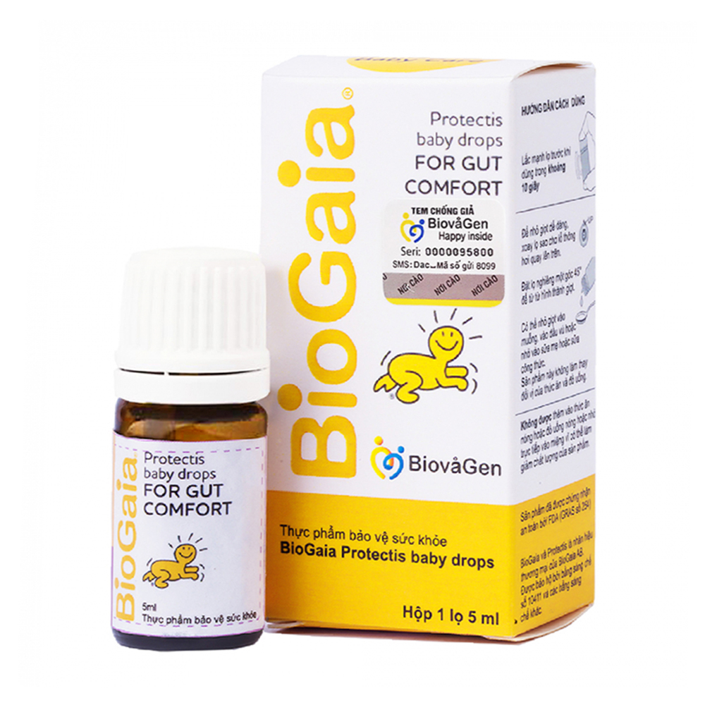 Men vi sinh và vitamin D3 Biogaia hỗ trợ tiêu hóa trẻ em (Lọ 5ml)