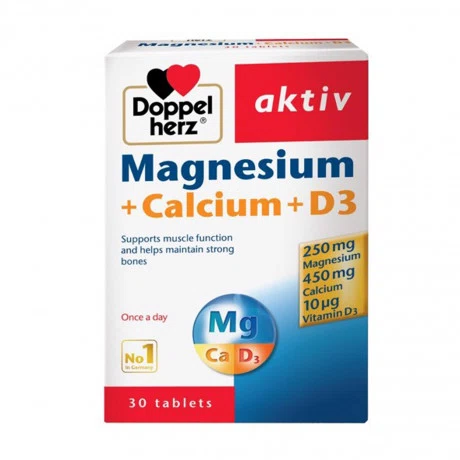 Doppelherz - Magnesium + Calcium + D3 Ngua Loang Xuong (Hop 30 vien)