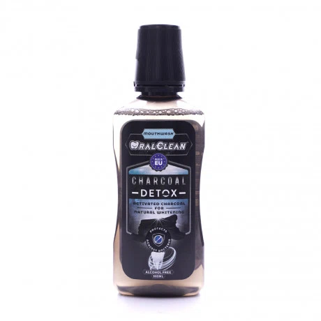 Nước súc miệng Oralclean Charcoal Detox Mouthwash (Chai 300ml)