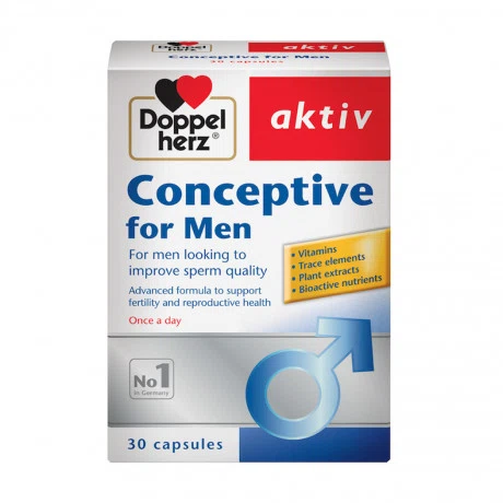 Viên hỗ trợ cải thiện sinh lý nam giới Doppelherz Conceptive For Men (Hộp 30 viên)