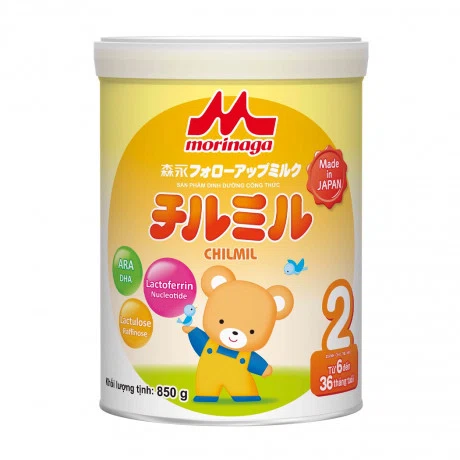 Sữa bột dành cho trẻ từ 6 - 36 tháng Morinaga Chilmil (Hộp 850g)