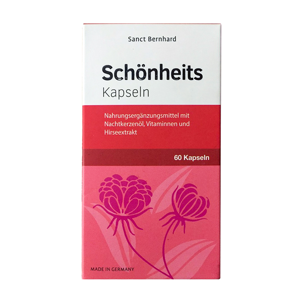Thực phẩm chức năng hỗ trợ sinh lý nữ tinh dầu hoa anh đào Sanct Bernhard Schonheits-Kapseln (Hộp 60 viên)