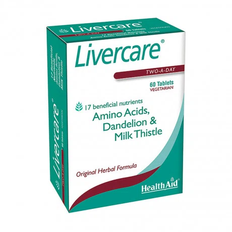 Livercare HealthAid Giup Gan Khoe Manh, Tang Cuong Chuc Nang ( Hop 60v)