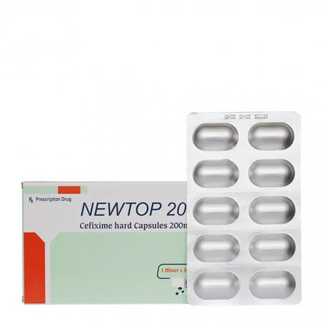 Hỗ trợ bệnh viêm tai giữa, viêm họng Newtop 200 (Hộp 10 viên)