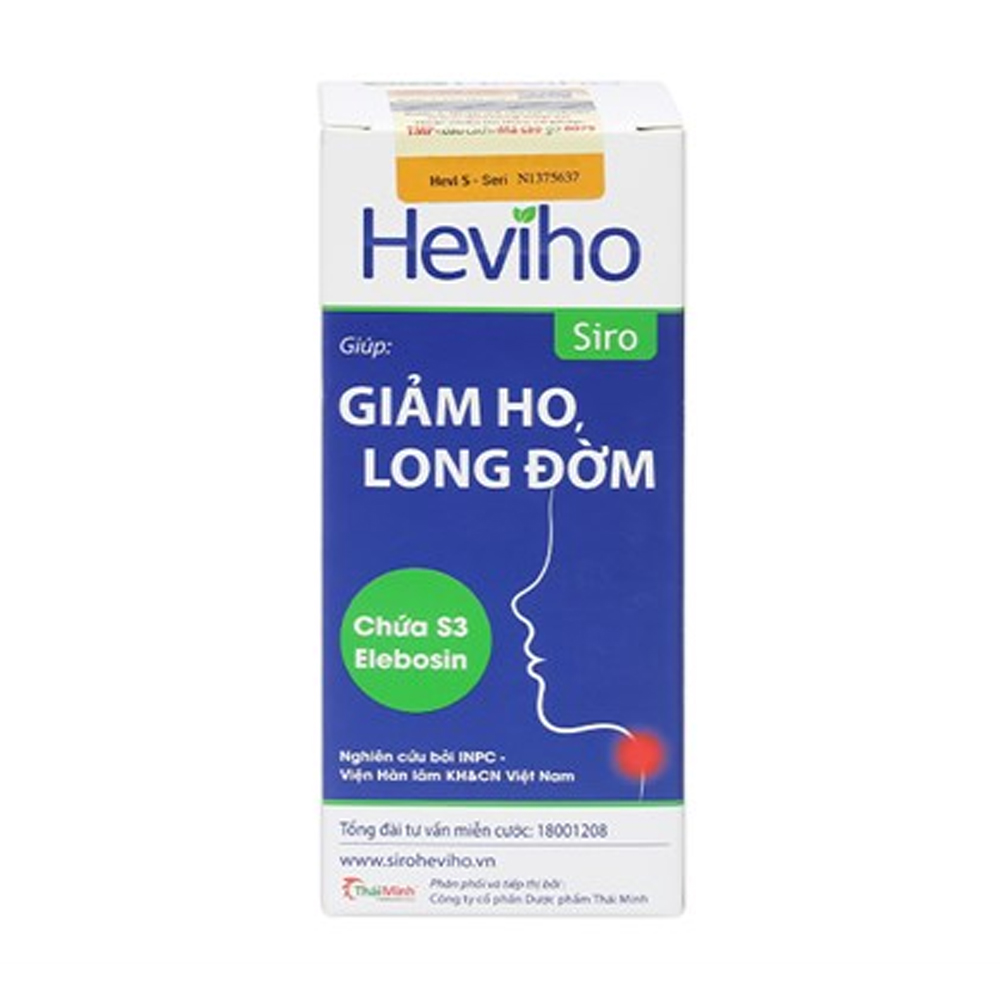 Siro Heviho hỗ trợ giảm đau rát họng, giảm ho (Chai 100ml)