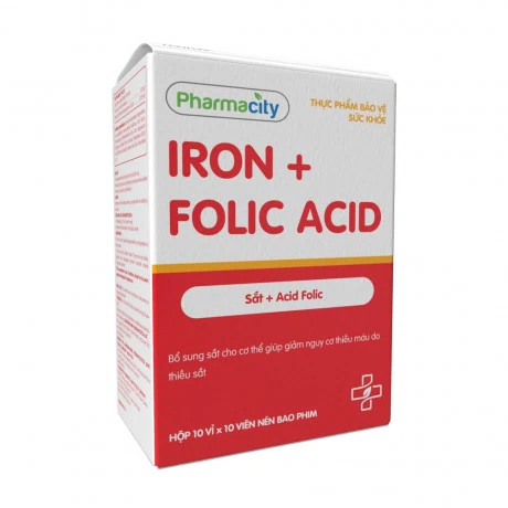 PMC Iron + Folic Acid 
(10vi x 10vien)