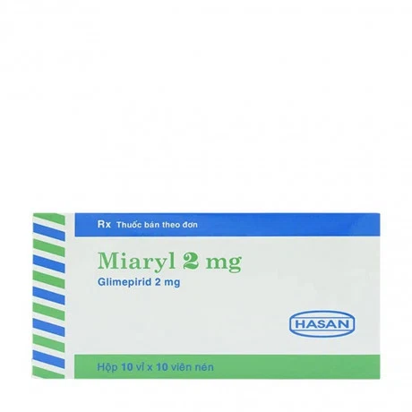Miaryl 2mg (Hộp 3 vỉ x 10 viên)