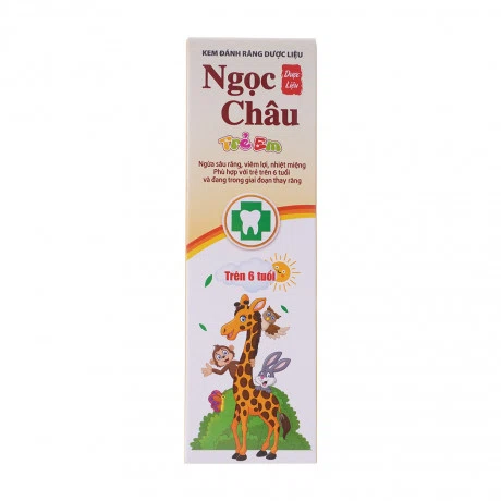 Kem đánh răng dược liệu Ngọc Châu Trẻ Em cho trẻ trên 6 tuổi (70g)
