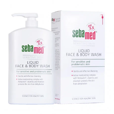 Sữa rửa mặt và tắm toàn thân SEBAMED pH 5.5 cho da nhạy cảm (Chai 300ml)