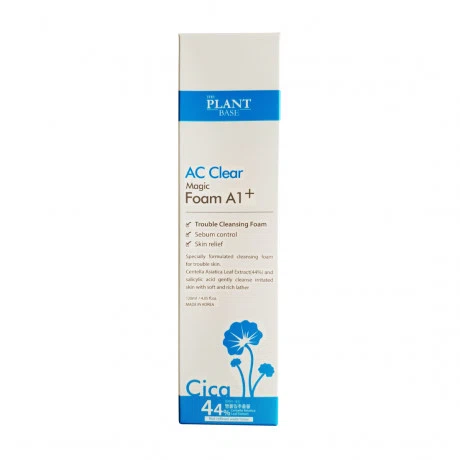 Bọt rửa mặt THE PLANT BASE AC CLEAR Magic Foam A1 cho da dầu mụn (120ml)