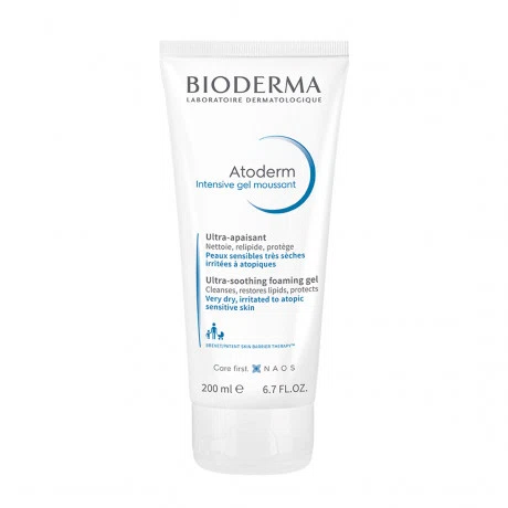 Gel tạo bọt BIODERMA Atoderm Intensive Gel Moussant làm sạch cho da khô, nhạy cảm (200ml)