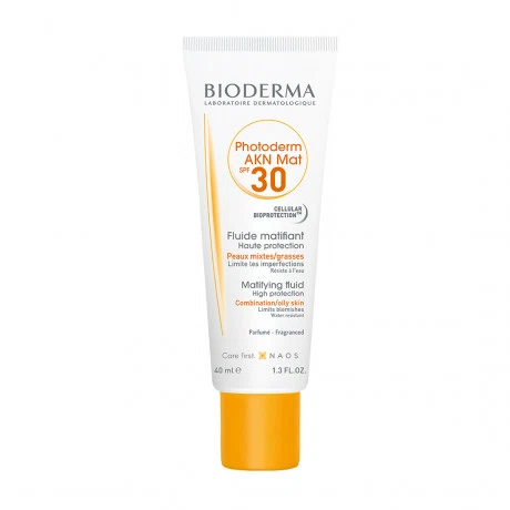 Kem chống nắng BIODERMA Photoderm AKN Mat SPF 30+ dành cho da hỗn hợp, da dầu đến da mụn (Tuýp 40ml)