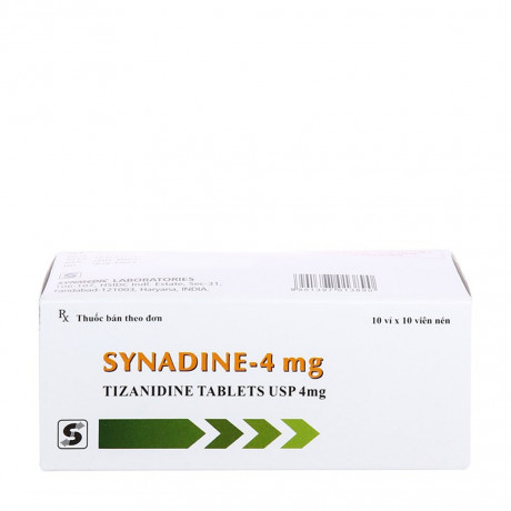 Viên nén Synadin 4mg kiểm soát tình trạng tăng trương lực cơ cấp (10 vỉ x10 viên)