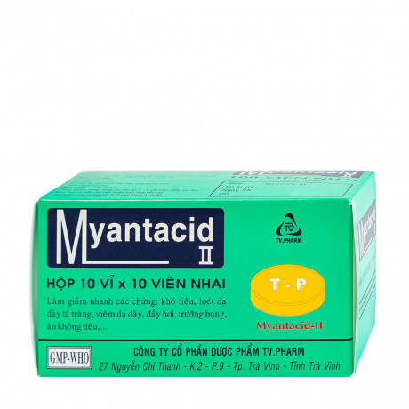 Myantacid II 500mg (10 vi x 10 vien)