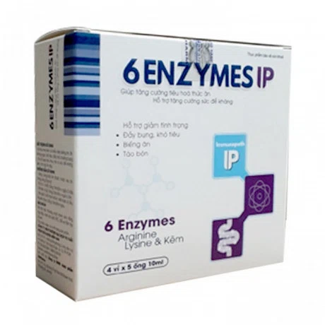 Dung dịch 6Enzymes IP Mediphar USA hỗ trợ tiêu hóa (Hộp 4 vỉ x 5 ống)