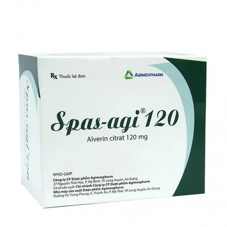 Viên nang cứng Spas-Agi 120mg giảm đau do co thắt cơ trơn ở đường tiêu hoá (10 vỉ x 10 viên)