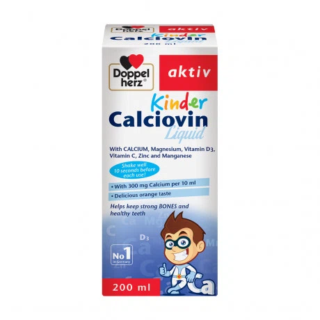 Siro bổ sung canxi và các vitamin, khoáng chất Doppelherz Calciovin Liquid (200ml)