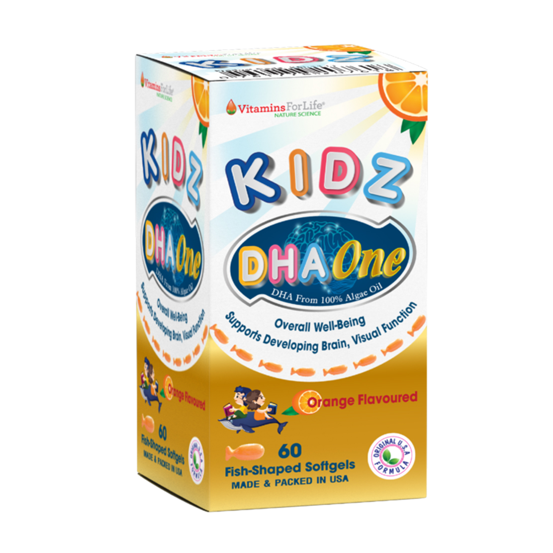  Thực phẩm bảo vệ sức khỏe bổ sung DHA cho trẻ Vitamins For Life Kidz DHA One (Hộp 60 viên)