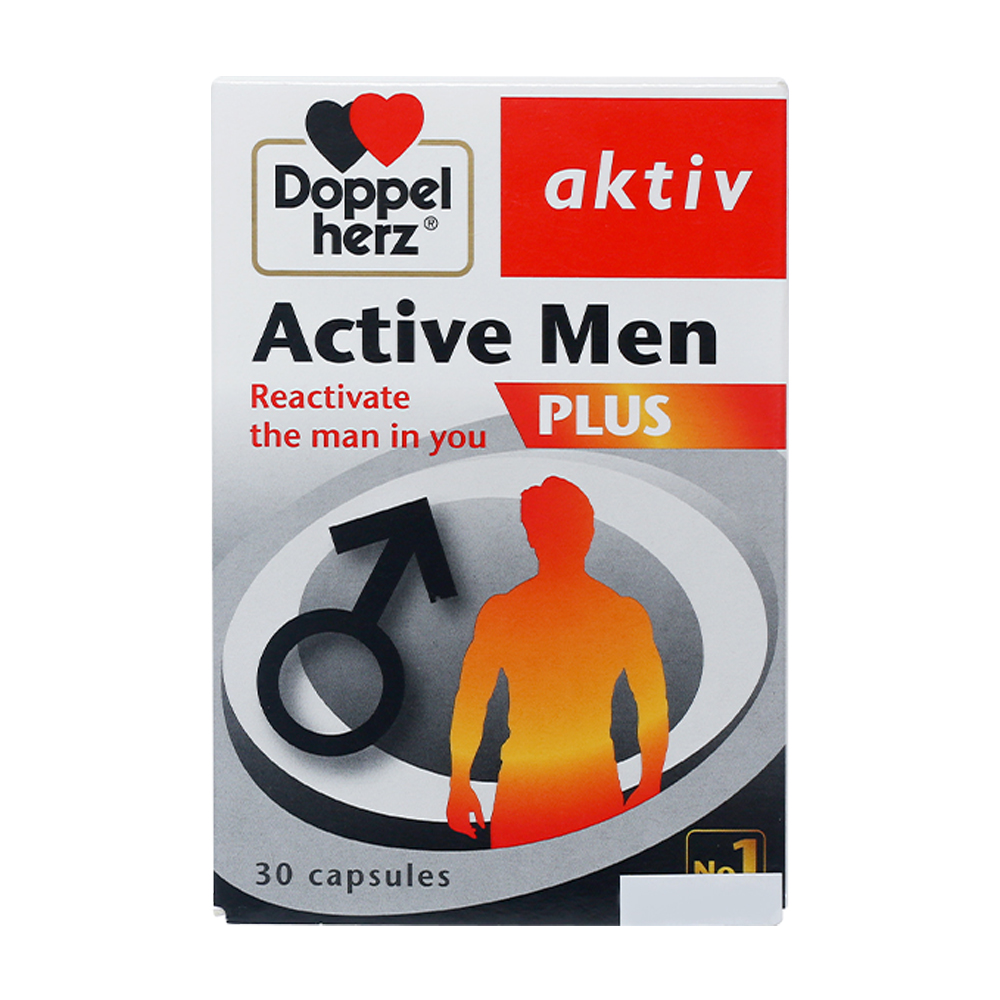  Thực phẩm bảo vệ sức khỏe tăng sinh lý nam Doppelherz Aktiv Active Men PLus (Hộp 30 viên)