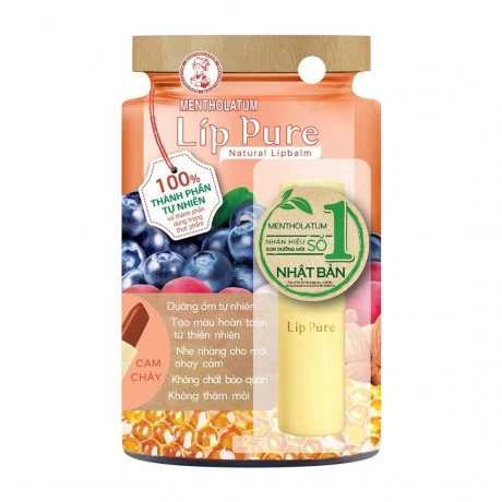 Son dưỡng môi cam cháy Mentholatum Lip Pure