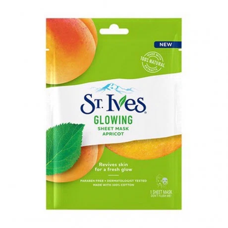 Mặt nạ dưỡng da chiết xuất mơ ST. Ives Glowing Sheet Mask Apricot