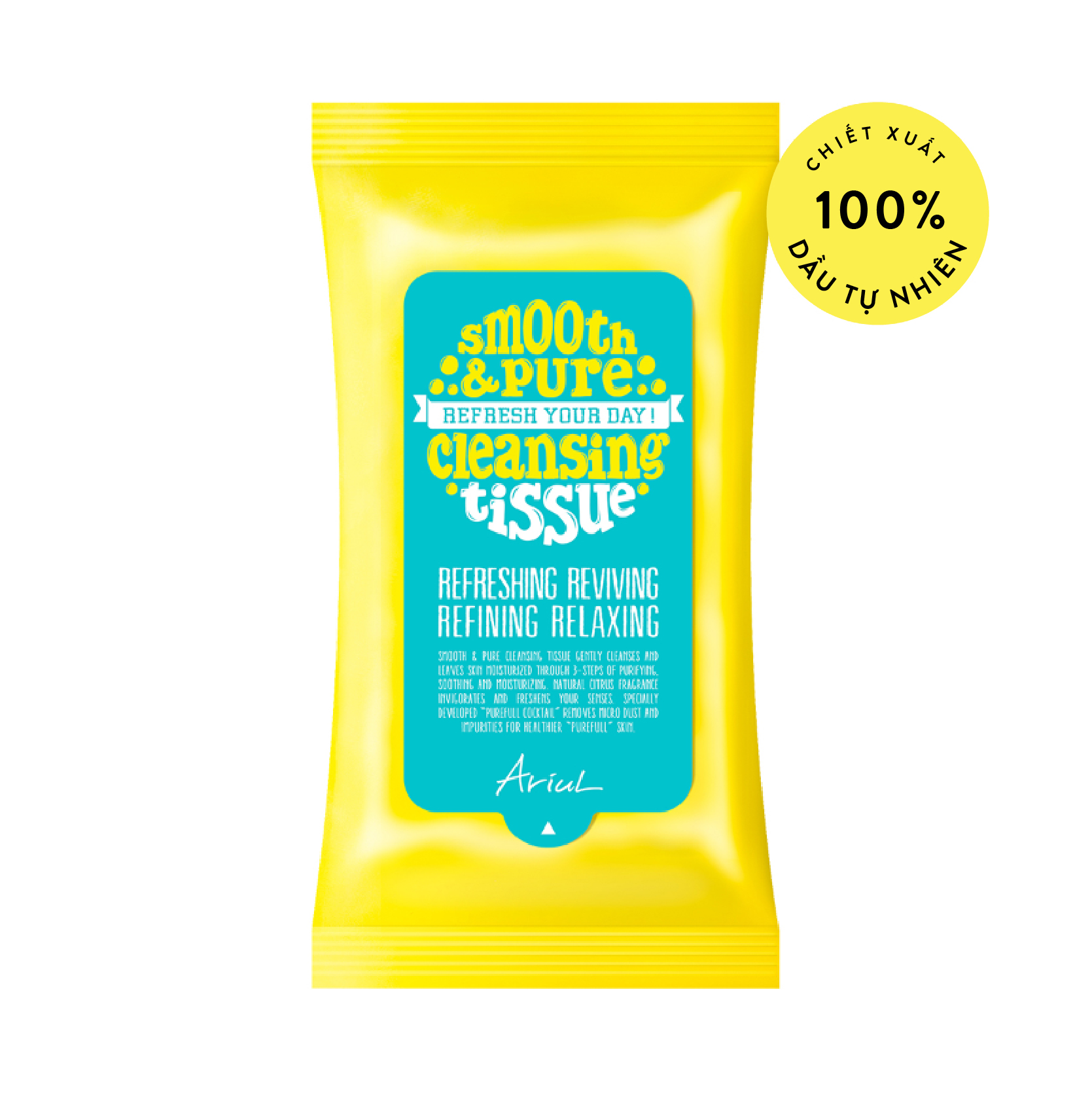 Smooth & Pure Khan Uot Tay Trang Duong Am Cleansing Tissue  80g