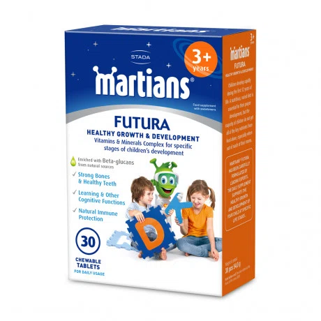 Viên hỗ trợ tăng cường đề kháng Stada Martians Futura (Hộp 30 viên nén nhai)