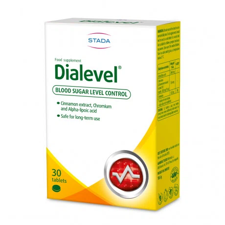 Viên hỗ trợ ổn định đường huyết Stada Dialevel (Hộp 3 vỉ x 10 viên)
