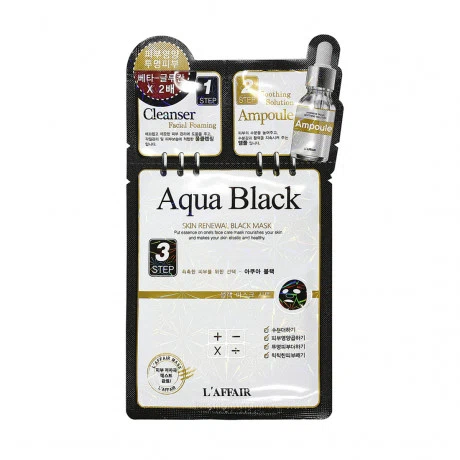 RainBow L'affair Aqua Black Mat Na Duong Da 3 Step 28ml