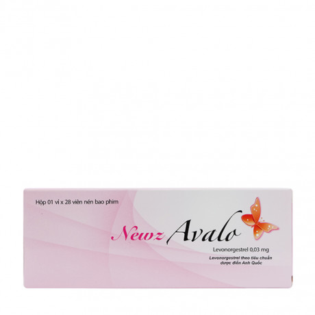 Viên nén Newz Avalo 0,03mg tránh thai hàng ngày (có thể dùng cho phụ nữ cho con bú) (1 vỉ x 28 viên)