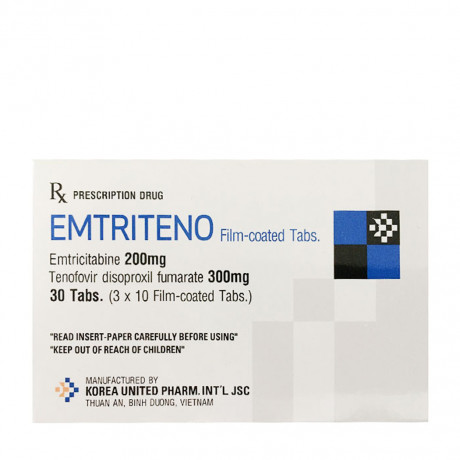 Viên nén Emtriteno dự phòng phơi nhiễm HIV (3 vỉ x 10 viên)