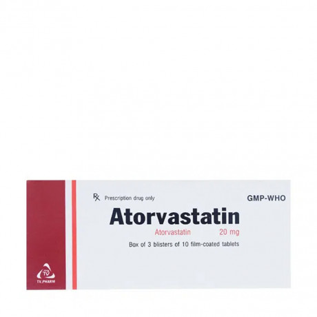 Atorvastatin 20 TV  Pharma (hộp 3 vỉ x 10 viên)