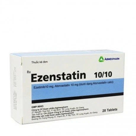 Ezenstatin 10/10 (Hộp 4 vỉ x 7 viên)